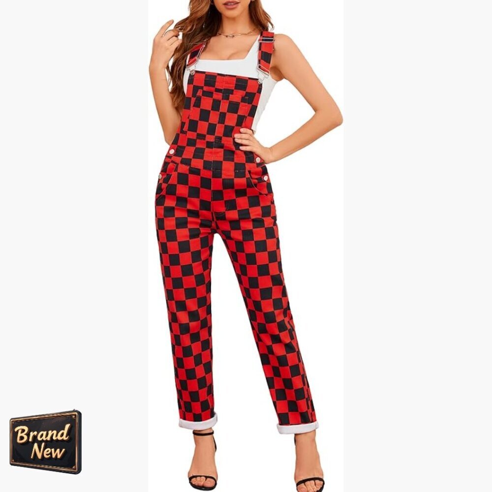 Women's Denim Overalls High Waist Stretch Jumpsuit Regular Fit